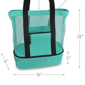 Bags - Elever teal mesh beach tote Bags - Elever teal mesh beach tote